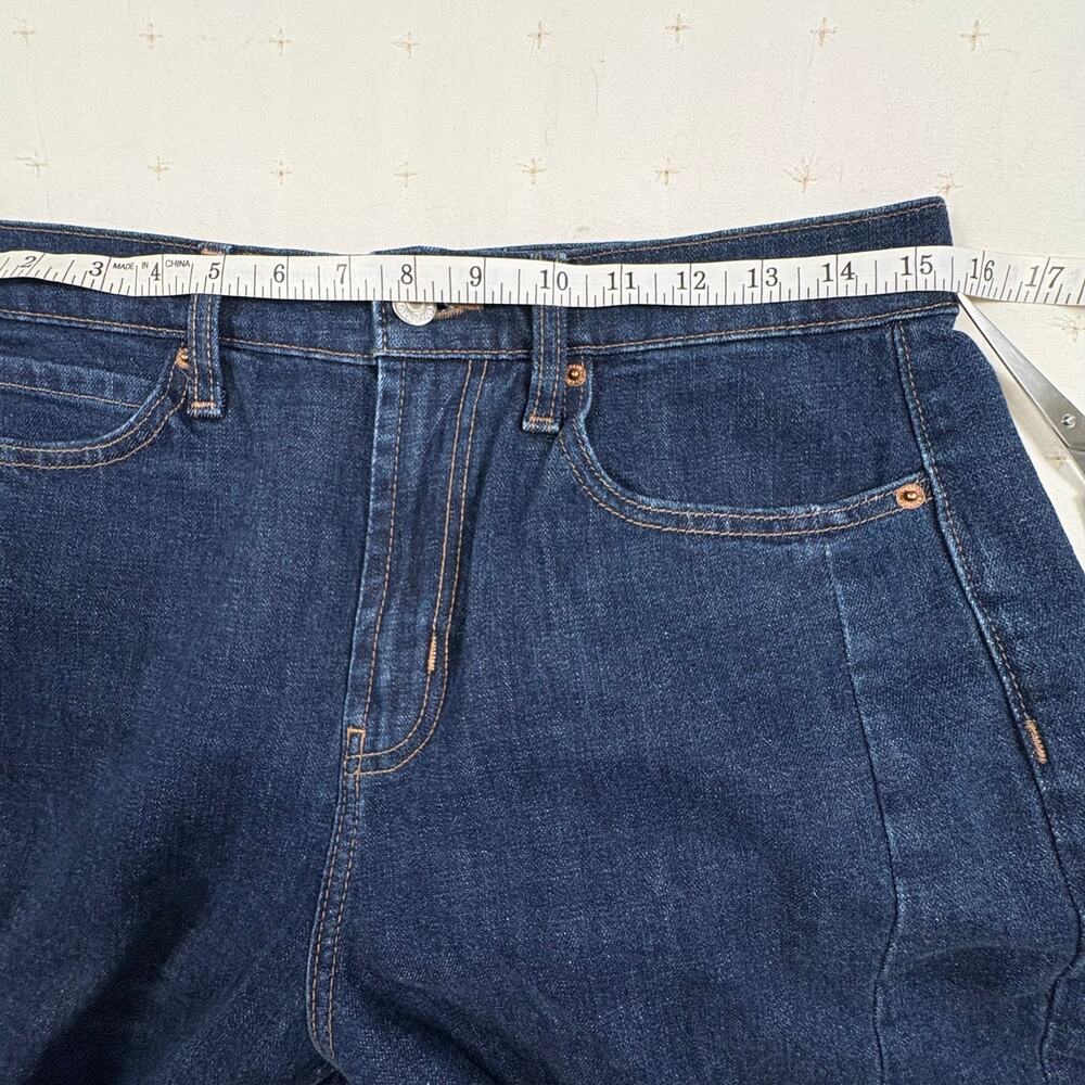 Old Navy High-Rise Barrel Leg Jeans Women's 10 Dark Blue Casual Chic - Picture 8 of 10